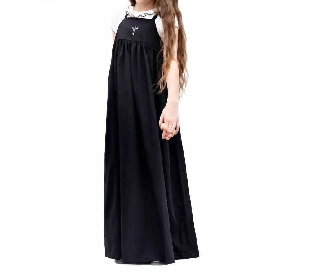 NEW RETROKID girls emery maxi jumper dress in black